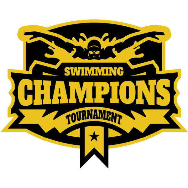 Champions Swimming Tournament logo template Thumbnail