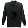 Long Sleeve Silk Touch Polo with Pocket Thumbnail