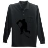 Long Sleeve Silk Touch Polo with Pocket Thumbnail