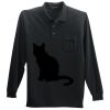 Long Sleeve Silk Touch Polo with Pocket Thumbnail