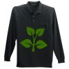 Long Sleeve Silk Touch Polo with Pocket Thumbnail