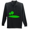 Long Sleeve Silk Touch Polo with Pocket Thumbnail