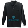 Long Sleeve Silk Touch Polo with Pocket Thumbnail