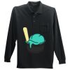 Long Sleeve Silk Touch Polo with Pocket Thumbnail