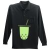 Long Sleeve Silk Touch Polo with Pocket Thumbnail