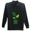 Long Sleeve Silk Touch Polo with Pocket Thumbnail