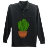 Long Sleeve Silk Touch Polo with Pocket Thumbnail
