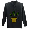 Long Sleeve Silk Touch Polo with Pocket Thumbnail