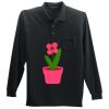 Long Sleeve Silk Touch Polo with Pocket Thumbnail