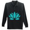 Long Sleeve Silk Touch Polo with Pocket Thumbnail