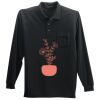Long Sleeve Silk Touch Polo with Pocket Thumbnail