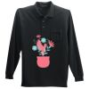 Long Sleeve Silk Touch Polo with Pocket Thumbnail