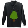 Long Sleeve Silk Touch Polo with Pocket Thumbnail